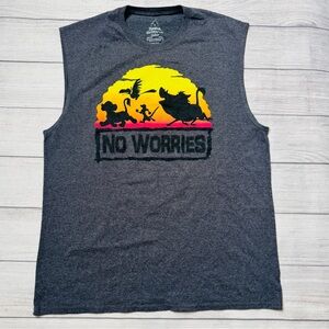 Disney‎ Parks Animal Kingdom Lion King No Worries Men’s Sleeveless T-Shirt Large